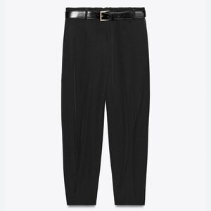 Zara Tapered Trousers With Belt - US 6